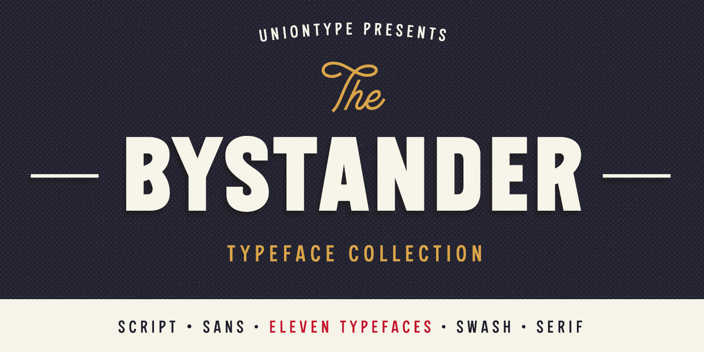 Przykład czcionki The Bystander Collection
